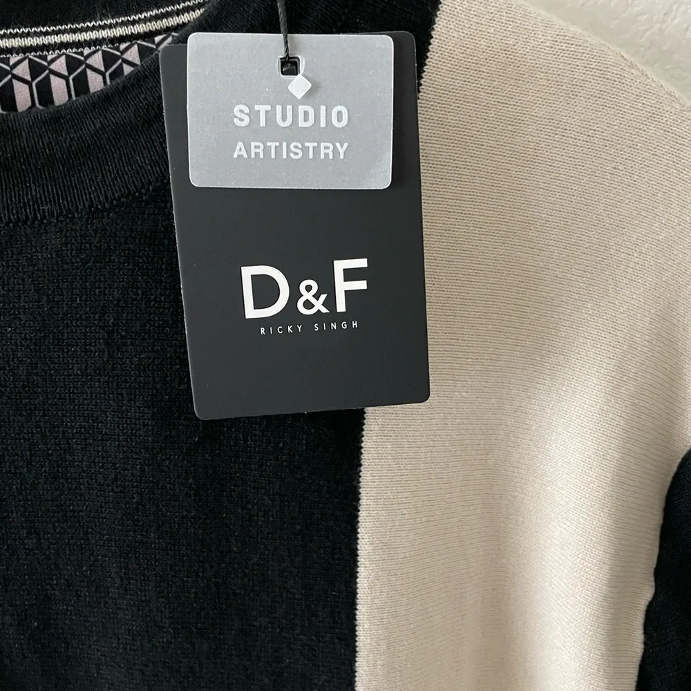 D&F Studio Artistry Striped Top Size M - Picture 7 of 7
